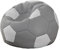 Mirjan24 Sitzsack Akimbo, Indoor Sitzkissen, Sessel, Gamer Kissen, Lounge Kissen, Sitzsack für Erwachsene und Kinder, Kunstleder, Sitzkissen für Kinderzimmer, Kindergarten (Grau + Weiß)