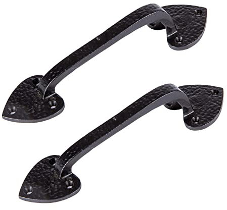 Hammer and Tongs - Rustic Arrowhead Door Handle - H205mm - Black - Pack of 2