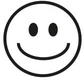 Stemplino® Midistempel - Motiv: Smiley - 18mm Durchmesser - Holzstempel Kinder Stempel Bullet Journal Stempel mit Smiley Motiv Smiley Stempel lächeln Stempel