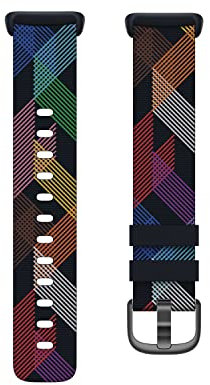 Fitbit Unisex-Adult Charge 5,Woven Band,Prism Pride,Small Activity Tracker Accessory