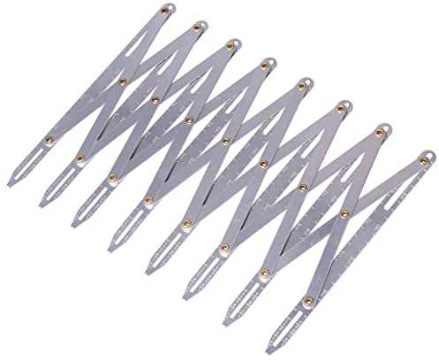 Calibro per Cucire Espandibile, Distanziatore per Asole in Alluminio Righello per Calibro per Cucito Espandibile, Strumento di Marcatura di Misurazione Equidistante Multifunzionale