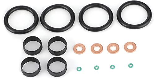 Dichtungssatz Injektor Einspritzdüse, 198196 Kraftstoffeinspritzdüsen-Dichtung + Unterlegscheibe + O-Ring-Set Passend für Nemo Xsara C1 C2 C3