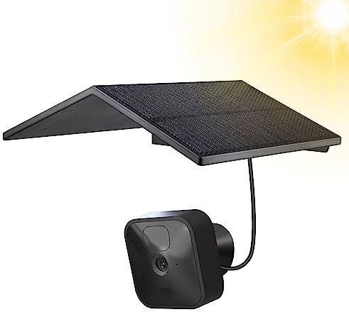 Solar Panel Compatible with Blink Outdoor & Blink (3rd Gen), Built-in 5000mAh Rechargeable Battery for Security Camera (Black)