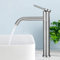 SHANFO Grifo de lavabo Baño,Alto Caño Grifo Lavabo,Grifo Monomando giratorio de 360°,Agua Fría y Caliente Disponible,Cepillado,5M2OK-T