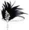 Federn Stirnband Strass Flapper Kopfschmuck 20er Jahre Stil Flapper Haarband Great Damen Fasching Kostüm Accessoires(Silber)