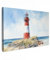 MuchoWow© Bilder Groß 120x80 cm XXL Wohnzimmer Deko Modern Wandbild Foto auf Leinwand Bild Schlafzimmer Room Decor Geschenke Maritime - Leuchtturm - Felsen - Meer - Natur - Maritim