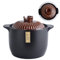 fUfIzU Japanese Style Donabe Earthenware Clay Pot, Round Porcelain Cooking Hot Pot with Lid And Handle, Ceramic Casserole, Soup Pot for Home Restaurant Kitchen,3.5L