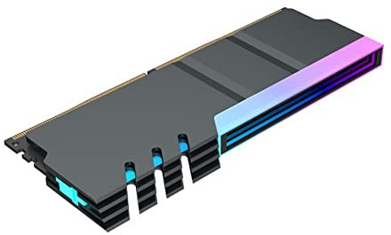 Lubrol Ordinateur DDR4 DDR5 5V ARGB Sync Radiateur de Mémoire PC RGB Coloré RAM Dissipateur de Refroidissement Chaussette de Refroidissement Armure Noir