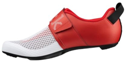 Fizik Herren Transiro Hydra, Innovative Shoes Triathlon-Fahrradschuhe, Weiß/Metallic-Rot, 43 EU