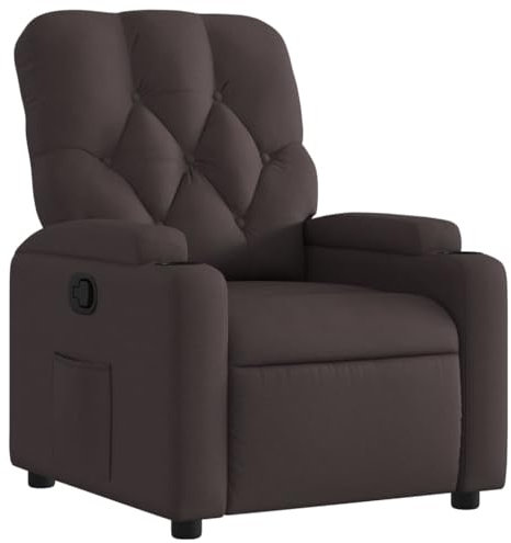 vidaXL Relaxsessel, Sessel mit Liegefunktion, Fernsehsessel Verstellbare Rückenlehne, Liegesessel Ruhesessel Polstersessel, Dunkelbraun Stoff