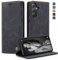 KZB Handyhülle für Samsung Galaxy A55 5G Hülle Premium Lederhülle Klappbar Flip Case Tasche Magnet Kartenfach Standfunktion Klapphülle Schutzhülle für Samsung Galaxy A55 - Schwarz