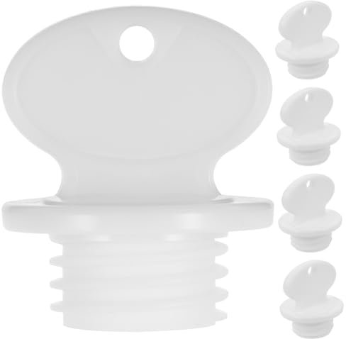 PartyKindom 5St Wärmflaschen-Stecker Tragbare Stopper Ersatzstopfen Kunststoffstopfen Heißwassersackstopfen Beutel Verschlussstopfen Leckstopper Plastikstopfen Thermosflasche Weiß