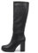 IF Fashion Scarpe da Donna Stivali Al Polpaccio Con Tacco Alto Grosso Platform RQ23W-M7 nero N.39