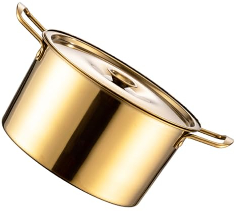 CIYODO Korean Instant Noodle Pot Stainless Steel Pot Korean Noodle Pot Instant Noodles Cooker Induction Stockpot Noodle Cooking Pot Korean Ramen Pot Steaming Pot 16c Small Noodles Heating