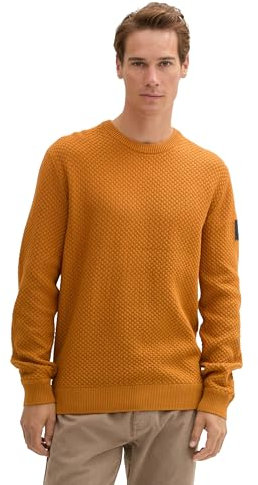 TOM TAILOR Pull pour Homme, 10821 - Beurre de cacahuète Marron, L