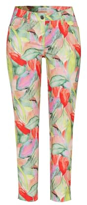 TONI Damen 5-Pocket-Hose »Perfect Shape« mit tropischem Print 36 Multicolour Green | 601