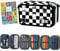 Goldkids - Federmäppchen 3 Fächer - Mäppchen für Mädchen und Jungen - Federmappe 3-Fach Federtasche Gefüllte Schüleretui 46-teilig - Schulmäppchen und Hausaufgabenheft - Chess Cats Motiv