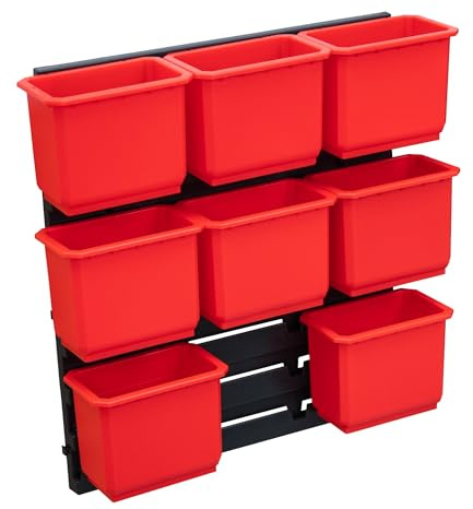 Toolbrothers RHINO Container Set Nr. 2 Werkstattwand 39 x 35 cm mit 8 Behältern für RHINO Koffer
