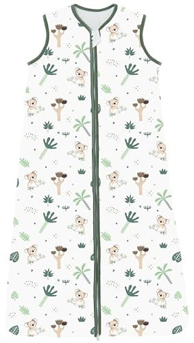 Chilsuessy Schlafsack Baby 2.5 Tog Winterschlafsack Babyschlafsack aus Baumwolle Kinder Winter Schlafsack ohne Ärmel für Jungen und Mädchen, Cute Koala, 130cm/Baby Höhe 120-140cm