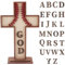 PH PandaHall Baseball-Kreuz-Ornamente aus Holz zum Basteln, Tischkreuz stehend mit 26 Buchstaben, Baseball-Geschenk, Taufe, Tischdekoration für Weihnachten, Ostern, Party, Dekoration, Sonntagsschule,