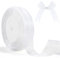 Geschenkband Weiß Organza 25mm 46m Geschenkverpackung Verpackungsbänder Weiß Tüll Geschenkbänder Weiss Bänder Zum Basteln für Muttertagsgeschenk Deko für Hochzeits Taufe Geburtstag Kränze Weihnachten