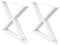 vidaXL Pieds de Table Basse 2 pièces Blanc 70 x (42-43,3) cm Acier