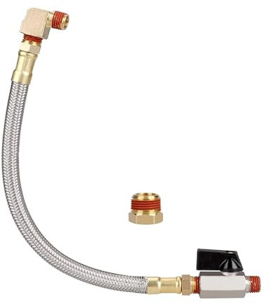 FewNvWa Extended Tank Drain Assembly Kit Braided Tube for Air Compressor Spare Parts
