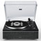 Giradischi Qlearsoul ONE-S Tutto-in-Uno con Altoparlanti Integrati DSP, Giradischi Vintage Bluetooth Ingresso/Uscita, Preamplificatore Phono, Puntina AT-3600L, 33/45 Giri (Nero)