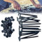 Nylon Universal Cable Tie Buckle, Multipurpose Plastic Cable Ties Tool Heavy Duty Self Locking Nylon Zip Ties UV Resistant Black Zipties for Car Daily Repair (50PCS)