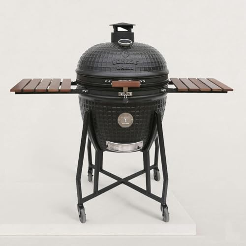 Kamado Forest-Grill XXL 25 Modèle XXL : pour les experts (62,5 x 83 cm) Diamètre de la grille : 51 cm Inclus : 2 plateaux en bois rabattables