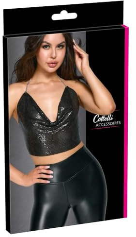 Cottelli Accessoires Damen Metal Hemd Schwarz Einheitsgröße
