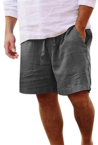 CEWIFO Pantaloncini Ciclista Uomo Trekking Corti Salopette Jeans Bambino 6 Anni Pantaloni Ciclismo Lunghi Estivi Lino Larghi