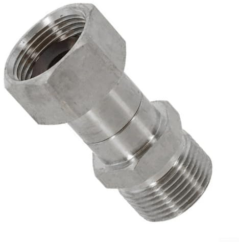 Hochdruckreiniger-Drehgelenk-Anschluss, M22, 15 mm, Edelstahl-Schlauchverschraubung mit 360-Grad-Drehung für Schlauch-zu-Schlauchverbindungen