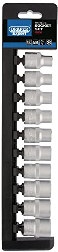 Draper Metric Socket Set, 1/2 Sq. Dr. (10 Piece) 50236