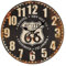 linoows Route 66 Wanduhr im Retrostil, Biker Uhr, Kneipen Uhr US Route 66
