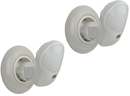 2er Set schwenkbare LED-Nachtlichter mit Farbwechlser & Dämmerungssensor, Plug-in-Modell für die Steckdose