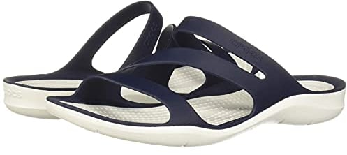 Crocs Swiftwater Sandal Women, Women’s Open Toe Sandals, Blue (Navy/White 462), 8 (41/42 EU)))