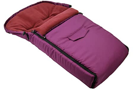 BAMBINIWELT Winterfußsack 90 cm – universaler Fleece-Fußsack für Babyschale, Jogger, Buggy & Schlitten – warm, wasserabweisend & waschbar – für 3- & 5-Punkt-Gurtsysteme (Kirsch)