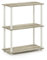 Furinno 3-Ebenen kompaktes Mehrzweck-Regal, holz, Sonoma Eiche/Weiß, 75.18 x 59.94 x 29.46 cm