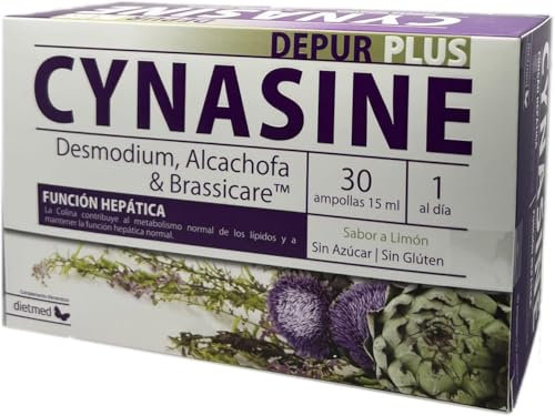 Dietmed | Cynasine Depur Plus - 30 X 15 ml Ampollas | Desmodium, Alcachofa & Brassicare (Extracto de Brócoli patenteado)