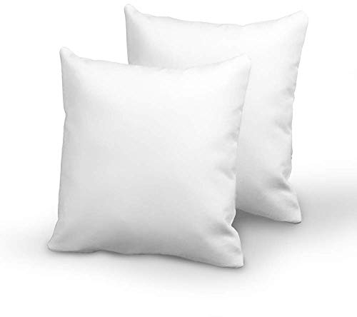 Pizuna Kopfkissenbezug 80x80 Baumwolle 2er Set, 400 Fadenzahl Langstapel Baumwolle Satin Webart Kissenbezug 80x80 cm mit Reißverschluss (100% Baumwolle Quadrat Kissenbezug - Weiß)