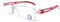 KoKoBin Rahmenlose Lesebrille Sehhilfe mit Blaulichtflilter Anti Blaulicht Lesehilfe für Damen und Herren(Rot,+1.5)