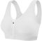 Tuopuda Women's Sports Bra with Zip Front, High Impact Wireless Support, Cross Back, Removable Pads - Perfect for Running, Yoga & Workout