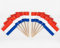 JAVD CYPS 100 Stück Niederlande Flagge Niederländische Zahnstocher, kleine Mini-Stick-Cupcake-Topper, niederländische Flaggen, Länder-Picks, Party-Dekoration, Feier, Cocktail, Bar, Kuchenflaggen