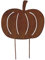 B2S BACK2SEASON Metall Stecker Kürbis Rost Beetstecker Deko Erntedank Halloween Gartenstecker Gartendekoration Herbst