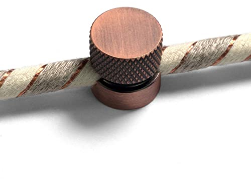 Sarè - Fixation murale, passe-câble en métal pour câble textile - Cuivre satiné