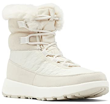 Columbia Slopeside Peak Luxe wasserdichte Schneestiefel für Damen, Braun (Dark Stone x Sea Salt), 40 EU