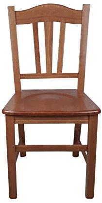 Sedia Silvana, in Legno Massello, Varie Sedute e Colori, Ristorante Casa Cucina Sala da Pranzo Agriturismo Vari Colori Disponibili, 100% MADE IN ITALY, Ordine MINIMO 2 Pezzi (Miele, Massello)