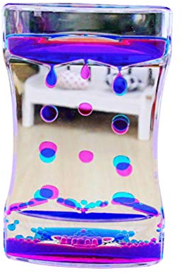 Oyria Minuterie Liquide colorée Jouets de soulagement de l'anxiété minuterie de Mouvement Liquide minuterie à Bulles sablier Fidget Jouets calmant Bureau Bureau décor pour Enfants et Adultes