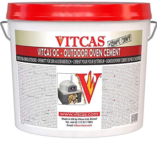 VITCAS 10kg OC-Outdoor Oven Cement – High-Temperature Heat Resistant Fireproof Mortar for Wood-Fired Pizza Ovens, Chimneys, and Barbecue Pits
